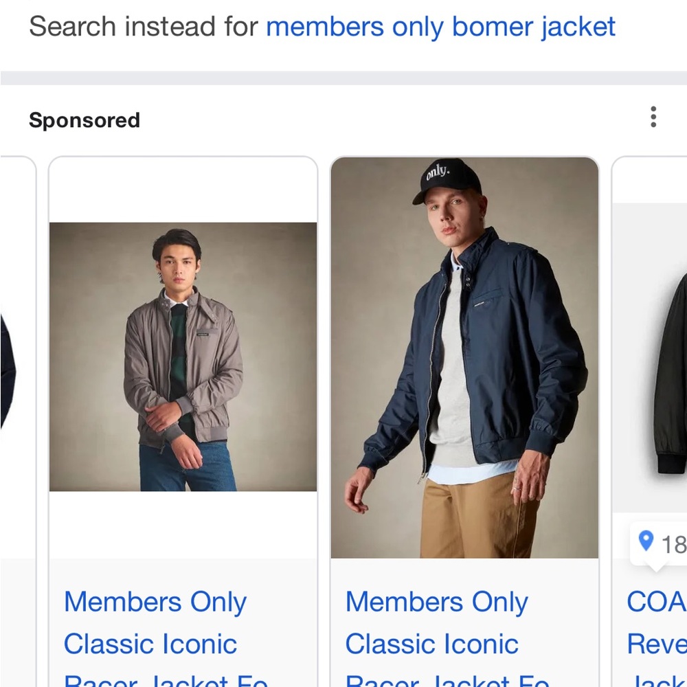 Members Only Classic Iconic Racer Jacket - Navy